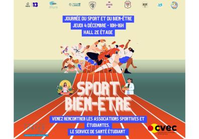 Affiche avec dessins de personnages sportifs