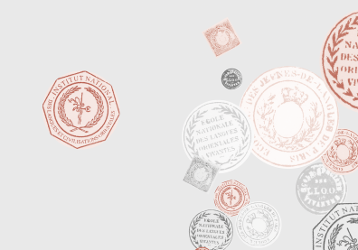 Un fond gros avec des tampons de l'inalco 