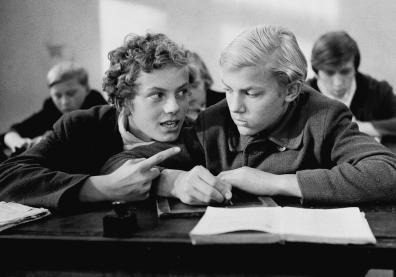 Two Estonian schoolchildren