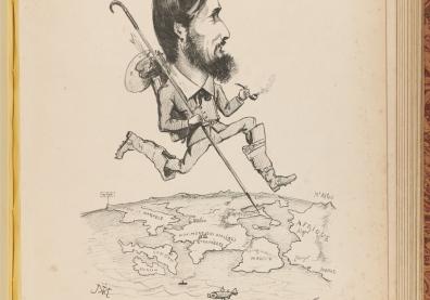 Caricature d'un homme entrain de courir 