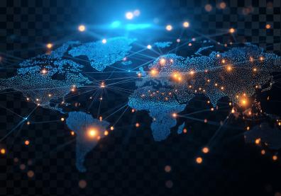 mappemonde illuminé 