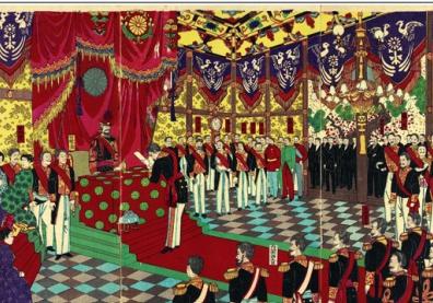 Promulgation de la Constitution de Meiji, Adachi Ginkō (1889)