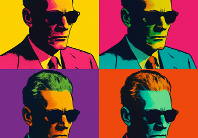 Taha Hussein style Warhol Taha Hussein