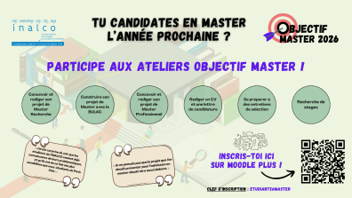 Ateliers Objectifs Master 2026