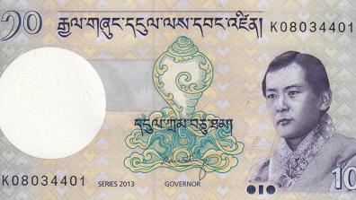 Tibet - Bhoutan - Billet bhoutanais de 10 ngultrum. DR.