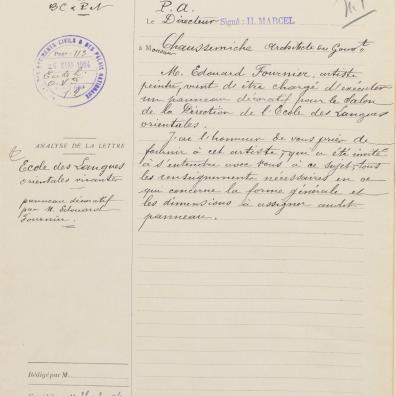 Arrêté ministériel du 24 mars 1904, Archives nationales de Pierrefitte, F/21/3073