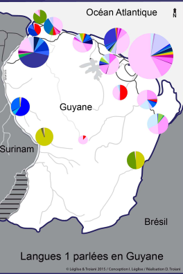Carte 1 Langues parlées en Guyane