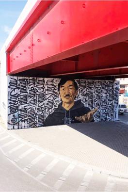 Graffiti en mongol bichig reprenant un poème sur la vérité du célèbre poète Choinom Renchin, persécuté pendant la période soviétique. Photo © 2019 Nomindari Shagdarsuren.