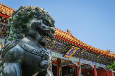 Statue de chien, Beijing, Chine