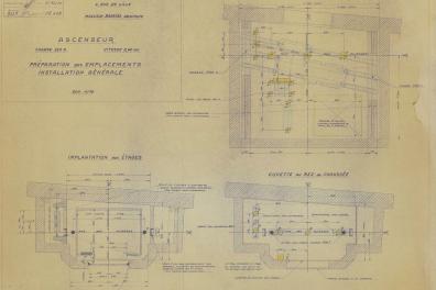 Plan d'étude de l'ascenseur