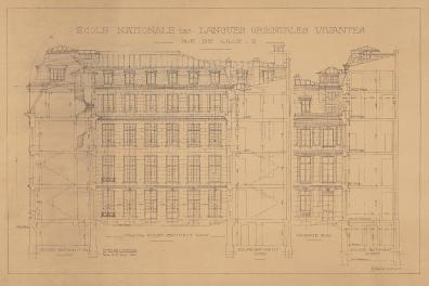 Plan d'études pour la façade rue de Lille