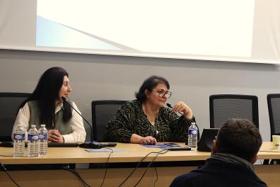 Anna Leyloyan-Yekmalyan, Maître de conférences à l’INALCO et fondatrice et directrice scientifique de l'association Hishatakaran, et Armine Hayrapetyan, historienne et experte de l'association Hishatakaran