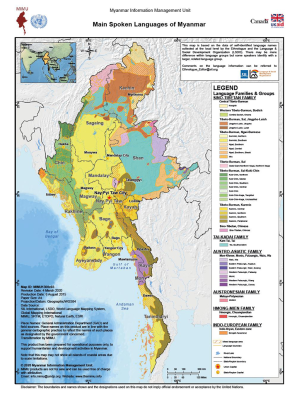 Carte ethno-linguistique du Myanmar