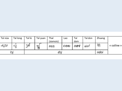 Tableau 1. Écritures