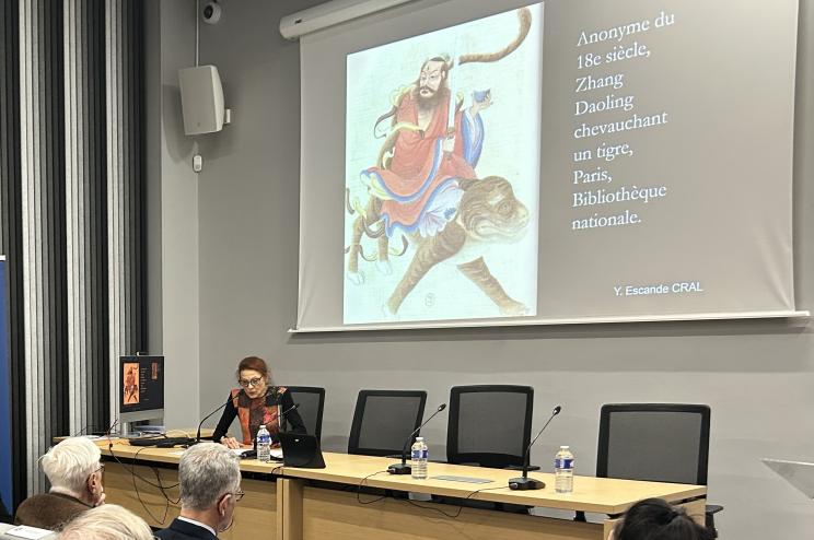 La directrice du CNRS, Yolaine Escande, "Les traditions picturales chinoises" © Fondation Inalco‎