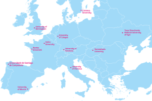 carte des universités partenaires EUniWell