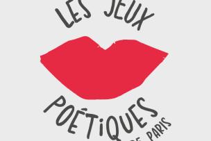 Logo des Jeux poétiques de Paris avec une bouche en coeur