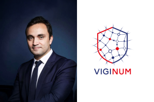 Portrait de Marc-Antoine Brillant et logo Viginum