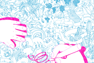 Illustration de deux mains qui dessinent une fresque 