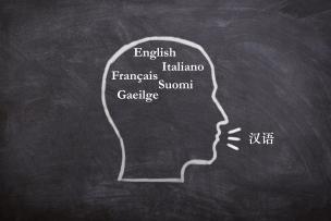 Un dessin d'un homme de profil avec des mots écrits dans son cerveau