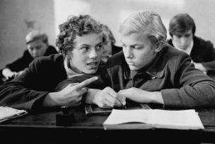 Two Estonian schoolchildren