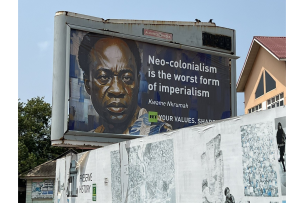 Affiche publicitaire d'un homme noir